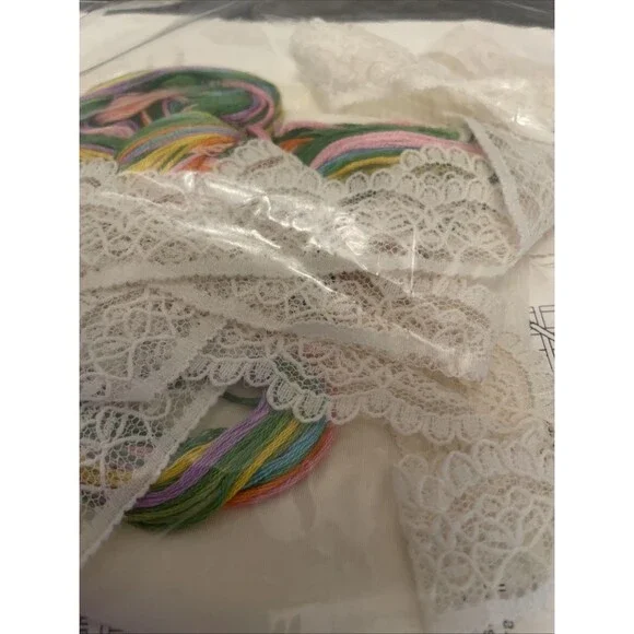 The Creative Circle cross stitch kit #0466 Springtime initial Basket Bouquet - Picture 8 of 8